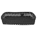 HUBERT Wicker Storage Basket, Black- 20 7/8