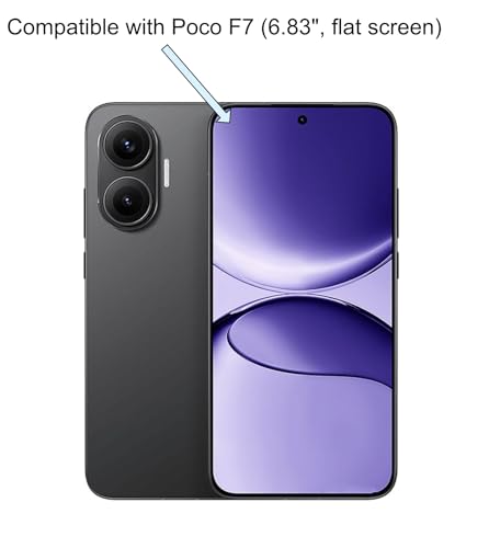 Image of FAD-E Tempered Glass Screen Guard (with camera hole) Compatible for Poco F7 5G (Transparent)