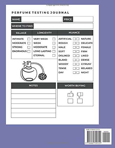 Perfume Review Journal: Organize, create and write reviews of perfume,a place for fragrance lovers|Fragrance and Perfume Collection Record Notebook, ... Journal to Rate Concentrated Essential Oils image 3