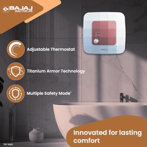 Image of Bajaj Maestro 25 L Storage Water Heater For Home | 4 Star Rated Geyser For Bathroom & Kitchen | Child Safety Mode | 2 Years Warranty 【White & Beige】
