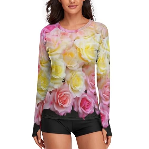 Chemise de soleil pour femme Sweety Rose rose légère à manches longues