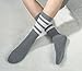 BomKinta Striped Crew Socks Women - Retro Novelty Gifts Socks - Stretchy Casual Athletic Cotton Sock Size 5-10 3 Pairs Black White Grey
