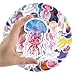Kechup Cute Jellyfish Stickers for Water Bottles Luggage Phone, 60Pcs Ocean Sticker Gifts for Kids Teens Adults Vinyl Waterproof Stickers Aesthetic Sticker for Scrapbook