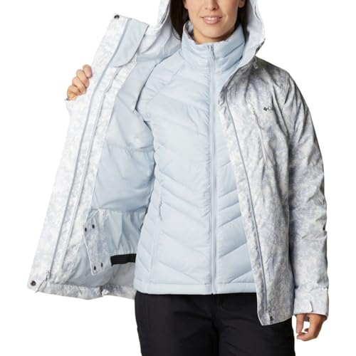Columbia Jaqueta feminina Whirlibird IV Interchange, estampa floral branca, 1X Plus
