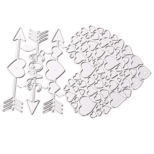 Prettyia Heart Love Cutting Dies Cut Metal Scrapbooking Stencils For Diy Embossing Photo Album Decorative Diy Paper Cards Making,Valentine's Day Handmade Gifts #TOP6