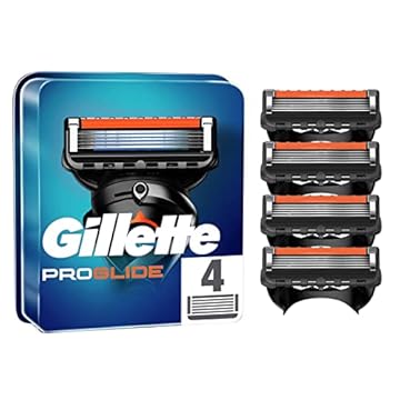Gillette Fusion 5 Proglide Lamette da Barba, per Rasoio di Sicurezza, Confezione da 4 Ricambi da 5 Lame, con 5 Lame di Precisione