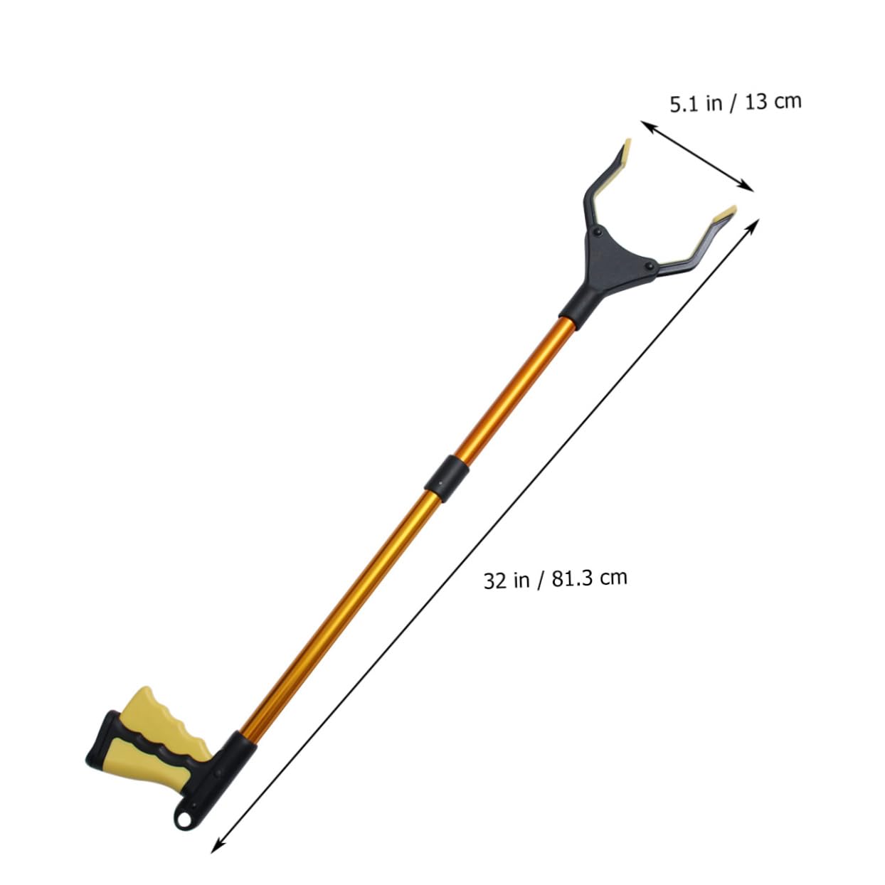 Unomor Garbage Collector Extended Clip Kitchen Trash Picker Upper Rustproof Multifunction Folding Reacher