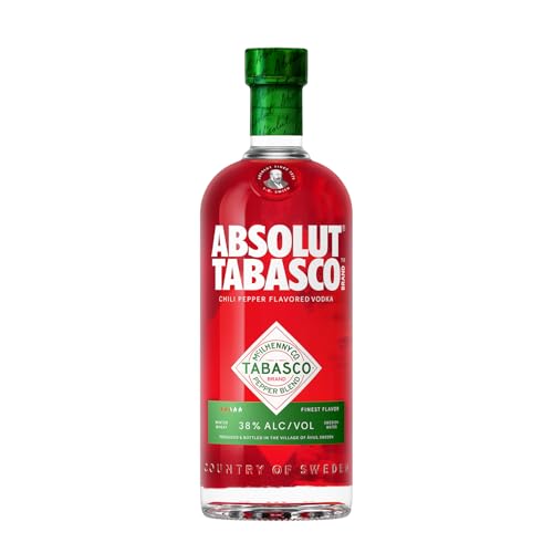 Absolut Vodka TABASCO,Vodka mit Tabasco-Flavor, für Cocktails & Longdrinks, 38% Vol, 1 x 1L