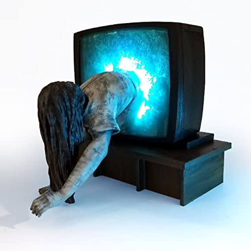 DDONVG Decoración de estatua de personaje de película de terror Artesanías de resina – Película de terror iluminada Diorama, colección de fiesta de terror de Halloween (con luces) (A)