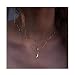 Produktbild Edary geschichteten Quaste Perlenkette Gold Kristall Halskette Choker Sonne Anhänger Halskette Schmuck einstellbar für Frauen und Mädchen