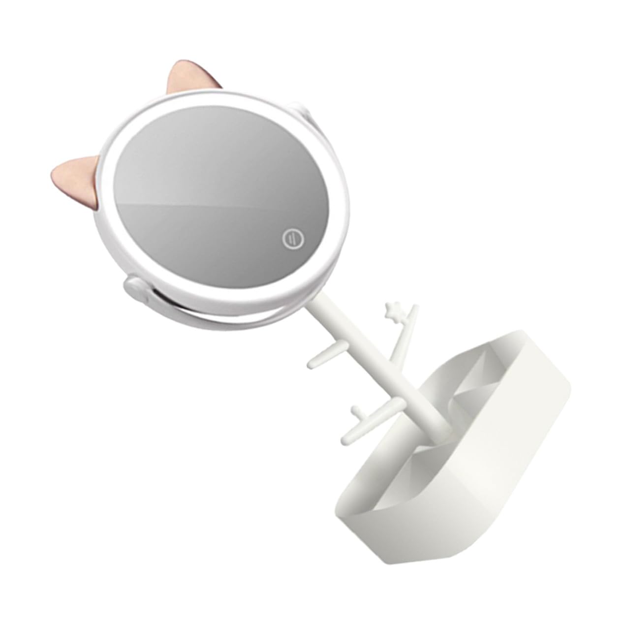 Miroir Maquillage LED Intelligent Tactile Variateur Luminosité avec Rangement