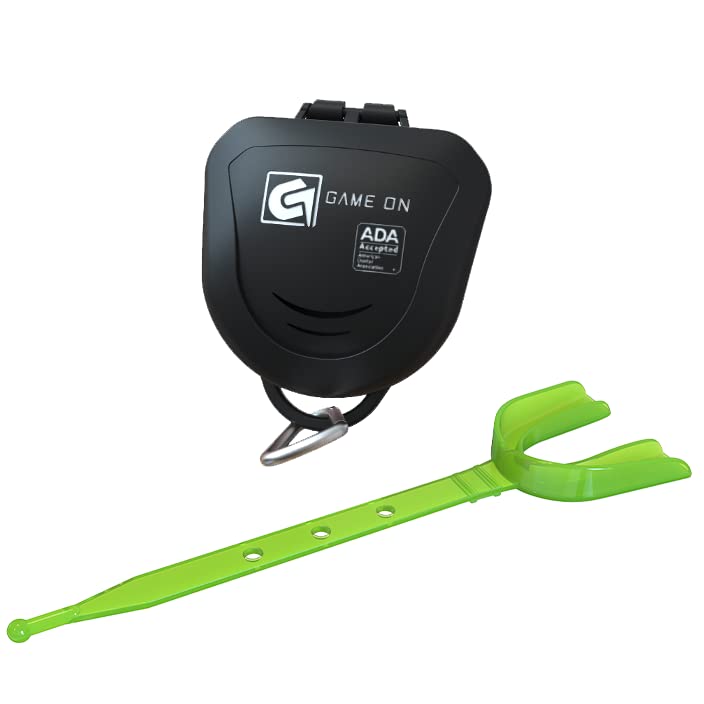 Game On Mouthguards - Only ADA Accepted Strapped Sports Mouth Guard for Football, Basketball, Lacrosse, Hockey - Superior Protection, Comfortable Fit