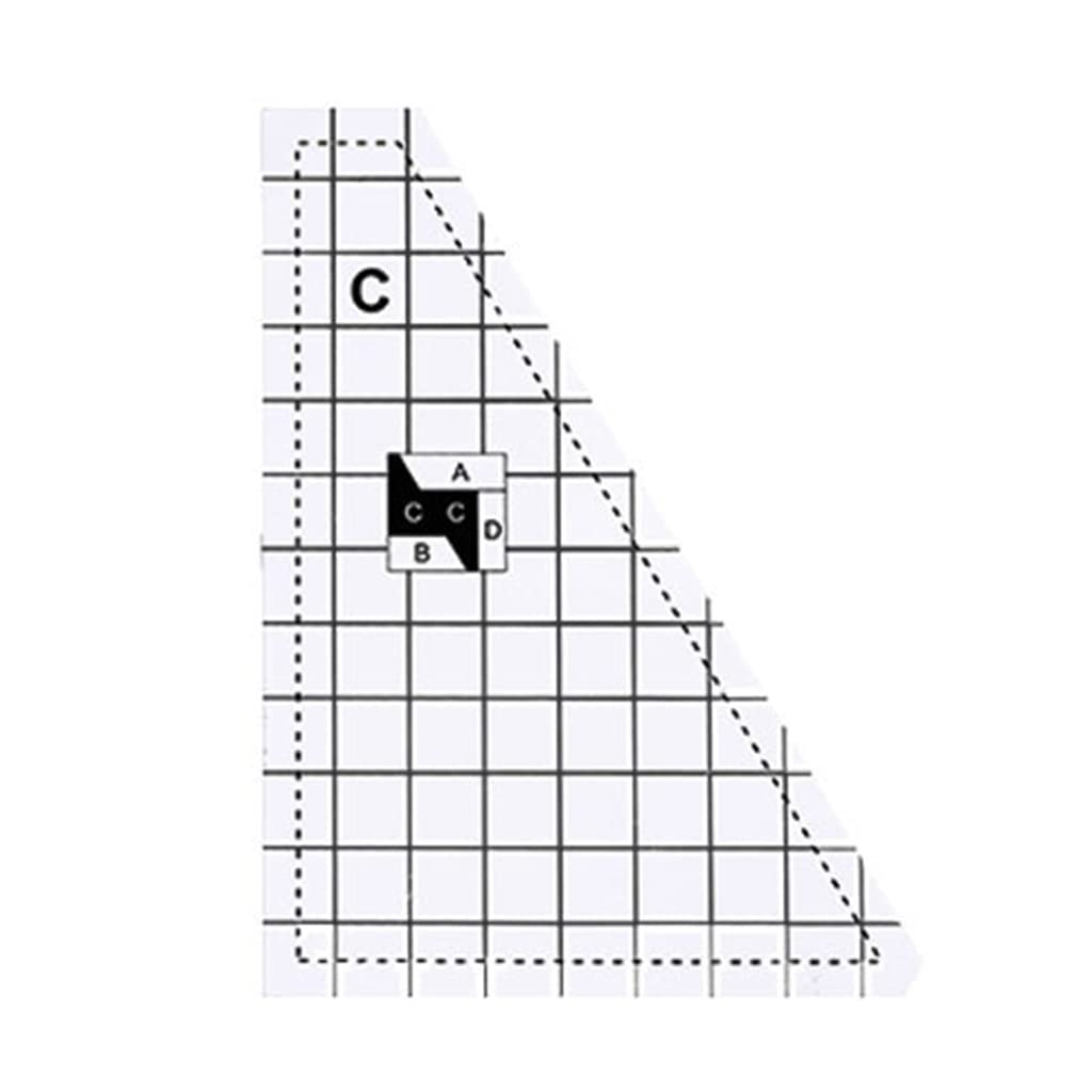 Carotoe Type C Practical Household Patchwork Craft Ruler 4 Waterproof Dustproof Easy Cleaning Anti Deform Quilting Ruler Cutting Rulers For Quilting And Sewing Acrylic
