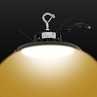 Vista 6 de Q QINGCHEN Luz LED blanca de 4000 K de alta bahía de 150 W 0-10 V Dimmalbe, certificado ETL UFO High Bay LED Shop Light para fábrica, trabajo