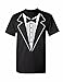 Uink Tuxedo Men's T-shirt Comfort Fit  Black L  Black  Large,Black,Large