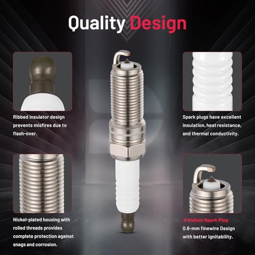 Image of BDFHYK 4114944849 Iridium Spark Plugs Compatible with Dodge 2003-2008 Ram 1500 5.7L 345Cu. In. V8 GAS OHV Naturally Aspirated, Set of 16