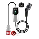 AWESAFE Typ 2 Ladekabel für EV Elektroauto, 22kW, 32A, 5 Meter, 3-Phasig, Einstellbarer Ladeleistung, EV-Ladegerät und Mobile Ladestation/Wallbox für Hybrid & E-Auto