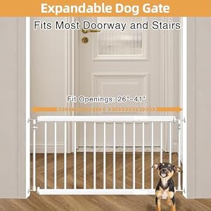 Small Short Dog Gate, 25.3"-42.5" W Pet Gate Pressure Mount Easily Step Over Dog Puppy doggie Gates Indoor for Doorways and Stairs 17.32" H Small Short Dog Gate, 25.3″-42.5″ W Pet Gate Pressure Mount Easily Step Over Dog Puppy doggie Gates Indoor for Doorways and Stairs 17.32″ H