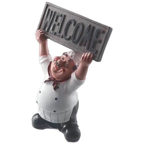 Adorno Decorativo Chef Bienvenida Resina miniatura 3