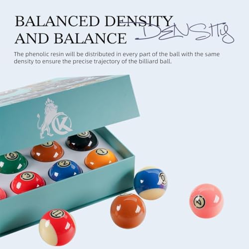 KONLLEN Billiard Balls Set 2-1/4" Regulation Size Tournament Pool Balls Set Pool Table Accessories by KONLLEN - Image 4