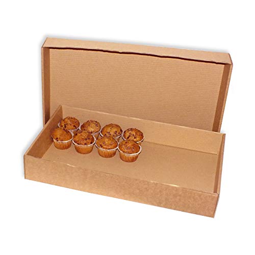 Pack 50 Cajas para envíos 505x295x075mm. Caja de cartón Kraft Color marrón. Caja telescópica en dos partes Fondo + Tapa