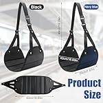 2pc Travel Foot Hammock – Portable Hanging Foot Rest for Airplane, Train, Office & Home – Adjustable Strap, Comfortable & Ergonomic Leg Support for Long Flights, Swollen Feet Relief - Image 2