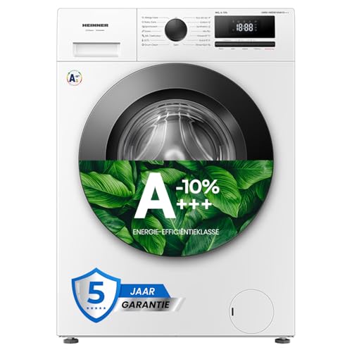 HEINNER HWM-HME9014IVA10+++ Waschmaschine – 9 kg Fassungsvermögen, Inverter-Motor, 1200 U/Min, 14 Waschprogramme, LED-Anzeige, Startzeitvorwahl, Energieeffizienzklasse A, 5 Jahre Garantie (9 KG)