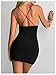 MakeMeChic Women's Backless Criss Cross Halter Dress Cut Out Bodycon Party Mini Dresses Black X-Small
