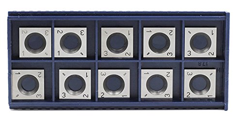 YUFUTOL 14mm Square Straight Carbide Cutter Insert(14mm length X14mm widthX2.0mm thickness),Pack of 10, Designed for Spiral/Helical Planer Cutter Head Wood Lathe Tool