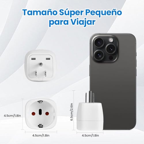 Clavija convertidora de europeo a americano 12 Imagen adicional
