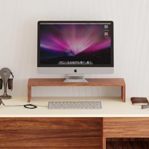 Image of Wudyhub Computer Desk | Laptop Table | Monitor Stand | Sturdy Desk for Home, Office, Bedroom, Living Room (ST-13-Brown)