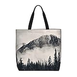 Bolsa de compras de algas marinas para mujer, reutilizable, ligera, lavable, plegable, para playa, bolsa de compras, Canadian Smokey Moun, Talla única