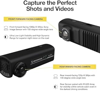 Scosche NEXC2128-XCES0 Full HD Two-Way Smart Dash Cam Powered by Nexar with Suction Cup and 128GB Memory