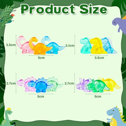 SKOOLOVE 50 Stück Mini Dinosaurier Figuren, Mini Harz Tiere zum Verstecken, Schatzkiste Spielzeug, Bulk Plastik Dinosaurier Party Gastgeschenke, kleine Klassenzimmer Preise, für Kinder, Vase Füller