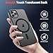 SUPFINE Magnetic for iPhone 11 Pro Max Case (Compatible with MagSafe) (Military Grade Drop Protection) Translucent Matte Shockproof Phone Cover,Black