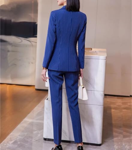 Women Formal Pant Suit Long Sleeve Striped Blazer and Trousers Suit Office Business Work Wear Lady Fashion 2 Piece Set3
