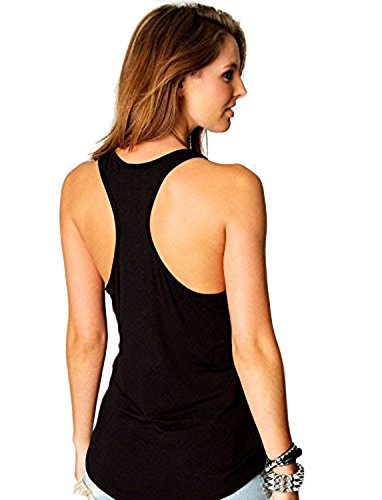 RainBox Sexy Women T-Shirt Shining Cross Pattern Racerback Tank Tops Black, Small
