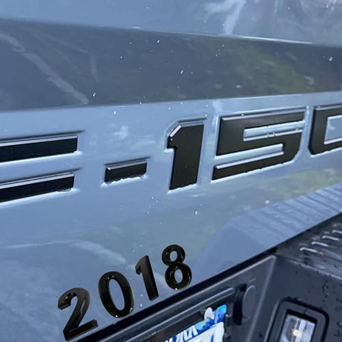 Image of Tailgate Insert Letters Compatible with 2018 2019 2020 3D Emblems with Strong Adhesive 250530 Matte Black