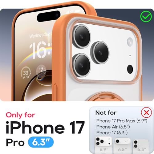 Coque iPhone 17 Pro Max antichoc orange avec housse protection magnétique - 2