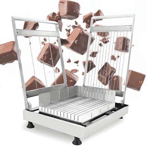 Chocolate Cutter, Heavy Duty Stainless Steel Cake and Cheese Cutting Tool, Kitchen Butter Wire Cutter for Block Chocolate