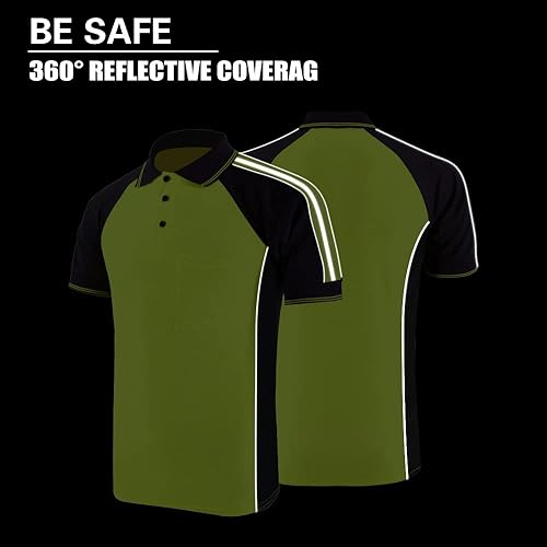 Miniatura 4 de Camisa de seguridad de alta visibilidad, manga corta y larga, polo reflectante, camisetas de trabajo para hombres