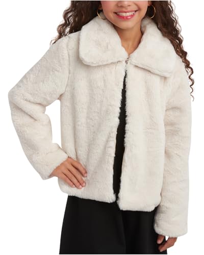 URBAN REPUBLIC Girls' Bolero Jacket - Stylish Cropped Faux Fur Bolero Cardigan - Fashion Outerwear Jackets for Girls (7-14)
