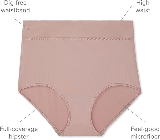 Image of Warner's Women's No Pinching No Problems Hi Cut Brief Panty