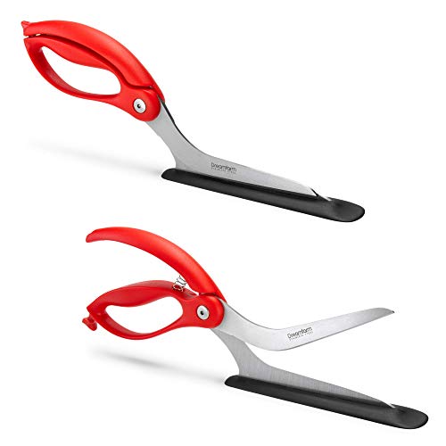 Scizza Tesoura Para Cortar Pizza com Suporte Para Servir, Dreamfarm DFSC2027, Vermelho