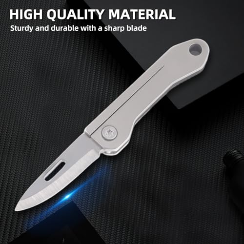 Miniatura 2 de Payfully Mini Cuchillo Edc De Acero Inoxidable, Llavero De Cuchillo, Mini Navaja Plegable Para Camping, Senderismo Y Actividades Al Aire Libre
