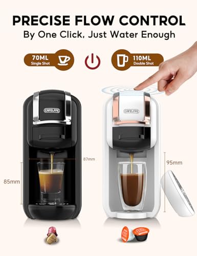 Cafelffe 4-in-1 Capsule Coffee Machine - Hot & Cold Brew Multi Capsule Maker with Self-Cleaning for Home & Office - 19 Bar Espresso - Image 5