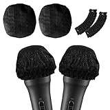 Funda de micrófono desechable de tela no tejida, negro)