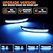 FetonAuto Dynamic Blue LED Side Marker Lights For Chrysler 300 2015 2016 2017 2018 2019 2020 2021 2022 2023, Smoked Lens Sequential Front Rear Bumper Fender Sidemarker Lamp Accessories