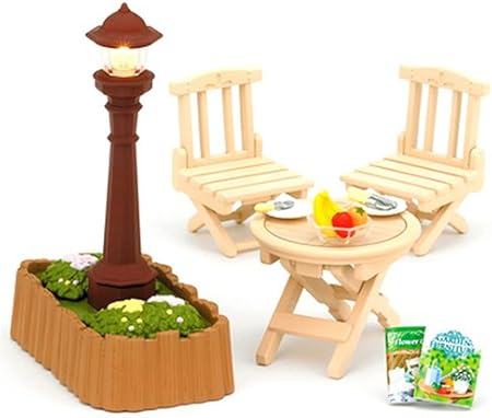 Amazon シルバニアファミリー 家具 外灯 ガーデンテーブルセット カ 614 家具 おもちゃ