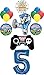Sonic the Hedgehog Party Supplies 5th Birthday Balloon Bouquet Decorations 14pc